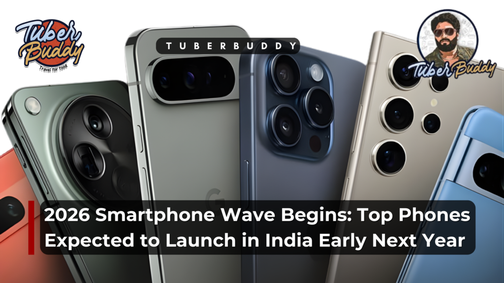 Upcoming phones launching in India in 2026 showcasing next-generation smartphone camera designs