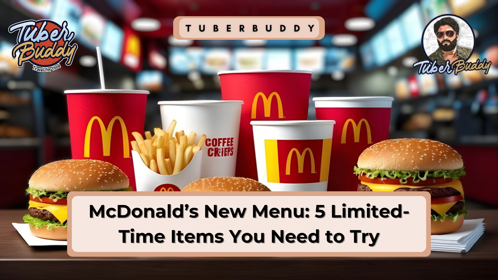 McDonald’s new menu featuring limited-time burgers, fries, and beverages showcased inside a modern McDonald’s restaurant