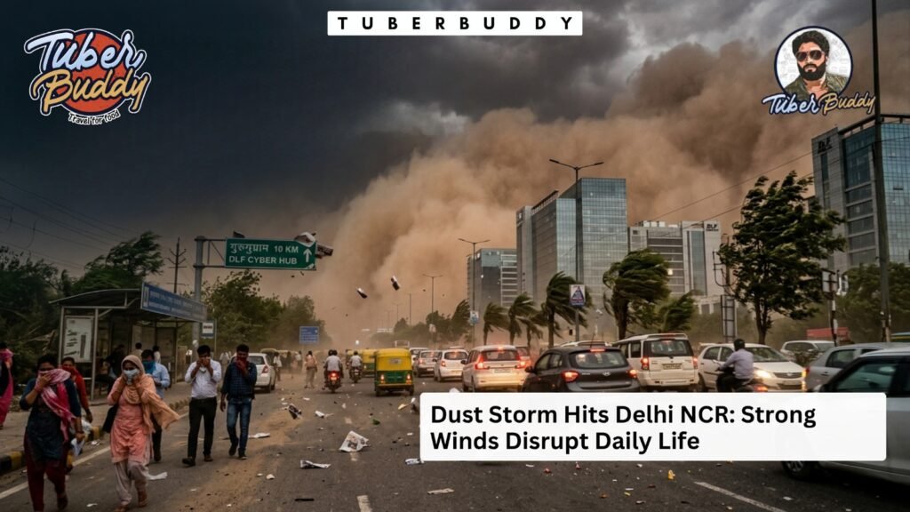 Dust Storm Hits Delhi NCR: Strong Winds Disrupt Daily Life