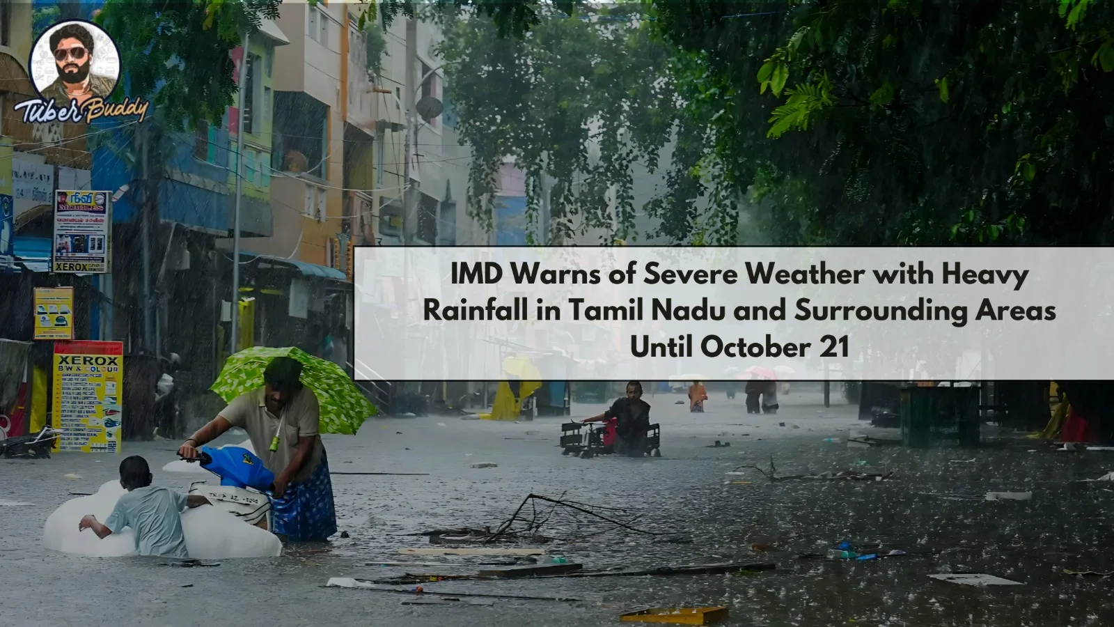 IMD Warns of Severe Weather with Heavy Rainfall in Tamil Nadu and Surrounding Areas Until October 21