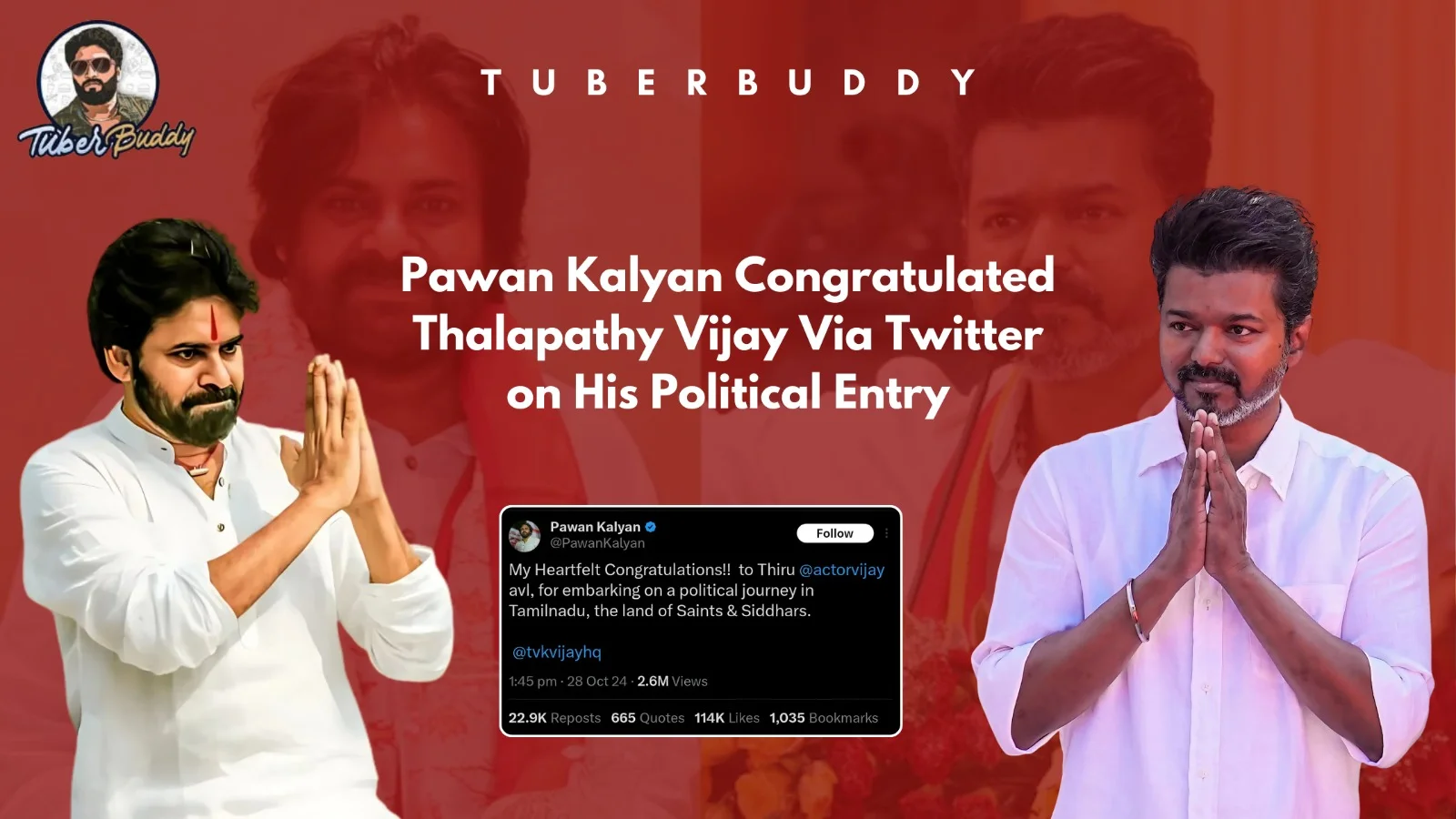 Pawan Kalyan Congratulates Vijay Thalapathy on His Political Journey